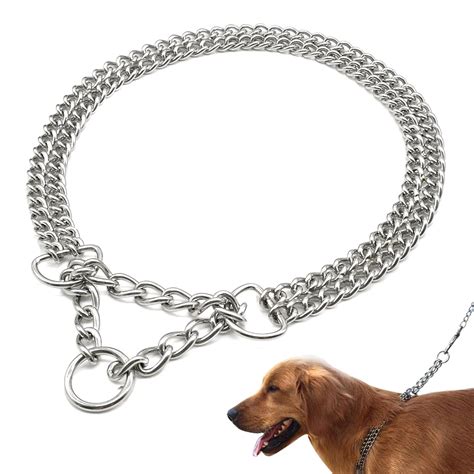 metal chain dog collars|adjustable chain dog collar.